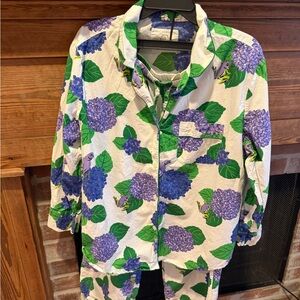 Printfresh Pajama Set - Purple and Green Floral